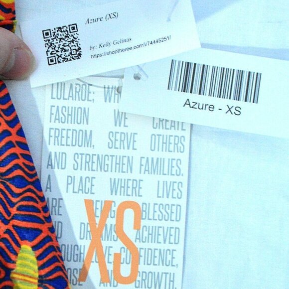 LULAROE Multicolored AZURE High-Low Knee High Maxi - Picture 2 of 6